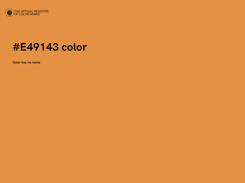 #E49143 color image