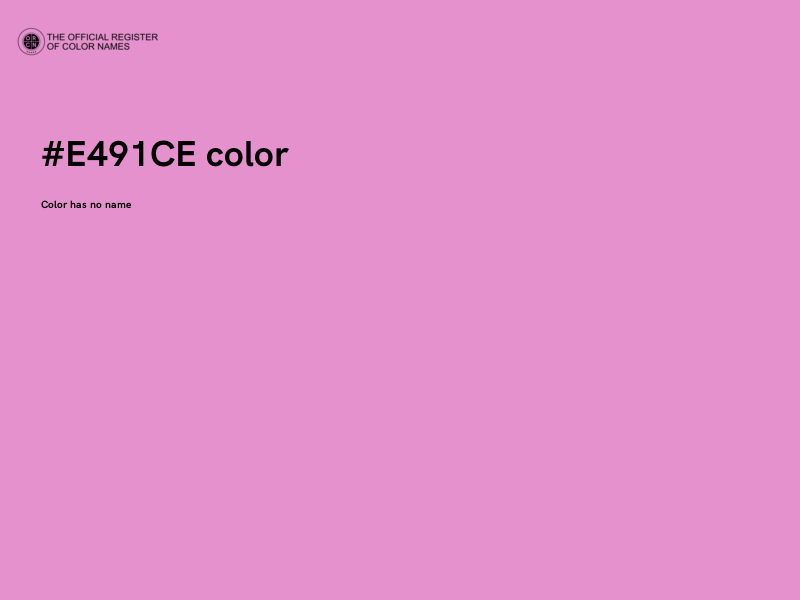 #E491CE color image