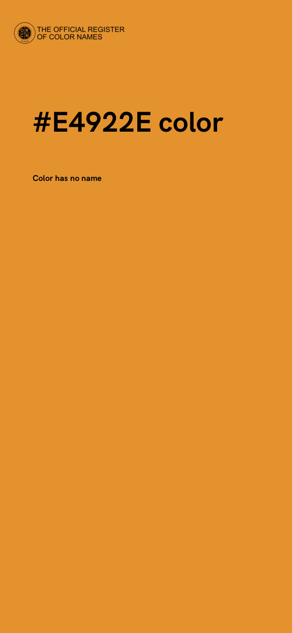 #E4922E color image