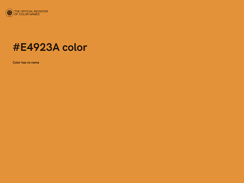 #E4923A color image