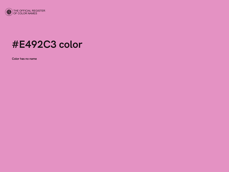 #E492C3 color image