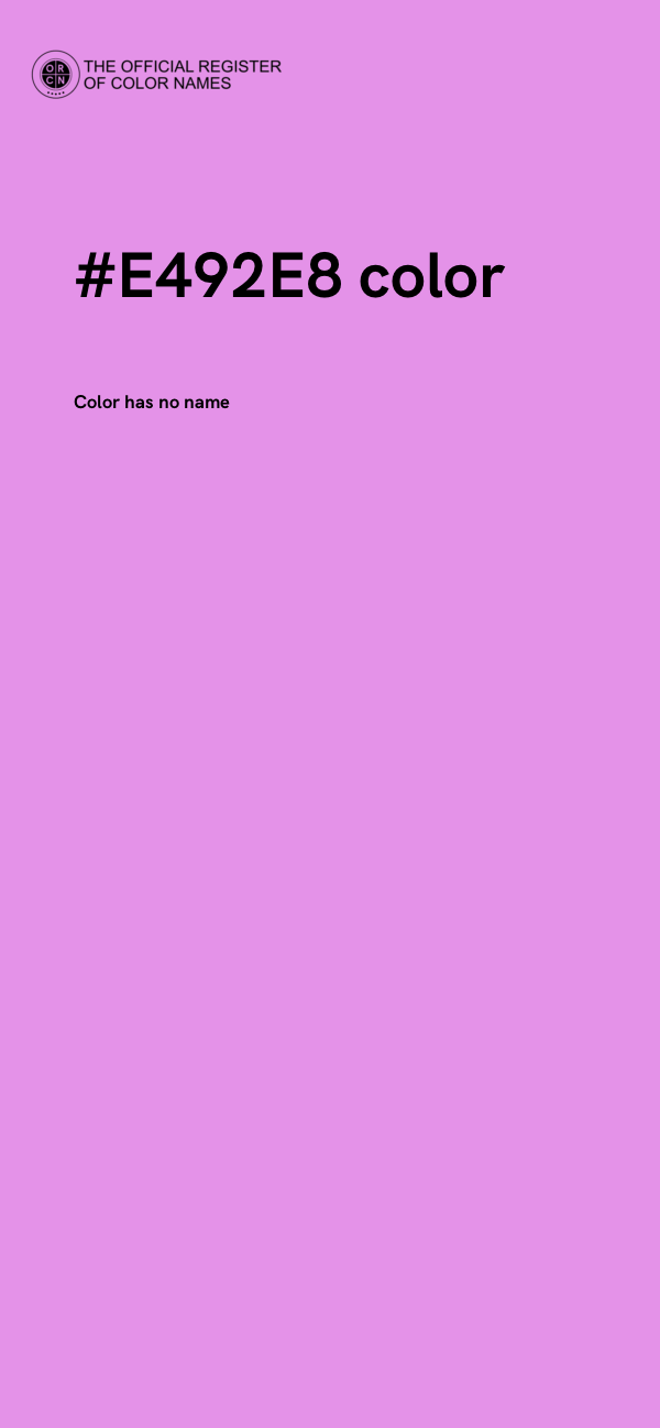 #E492E8 color image