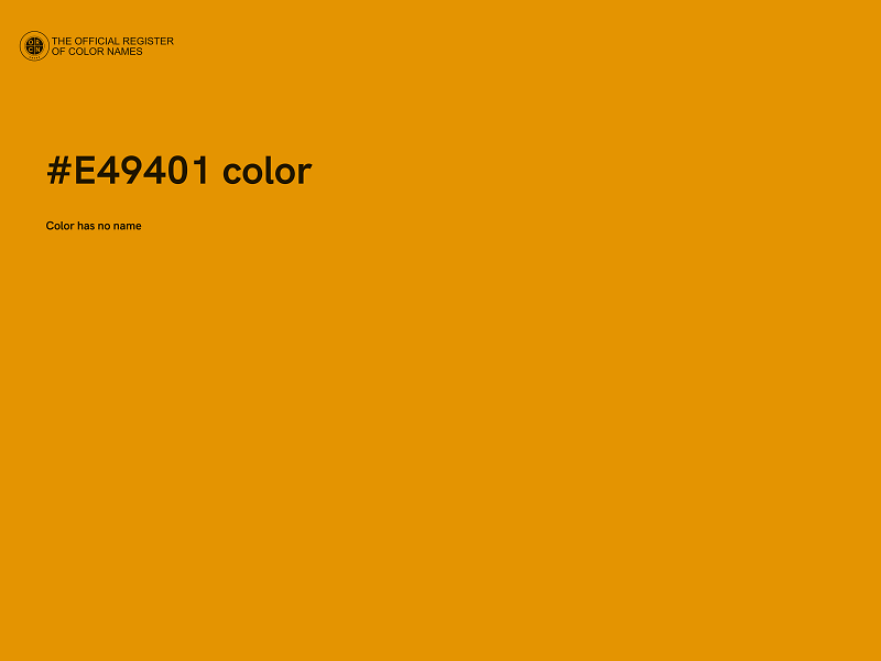 #E49401 color image