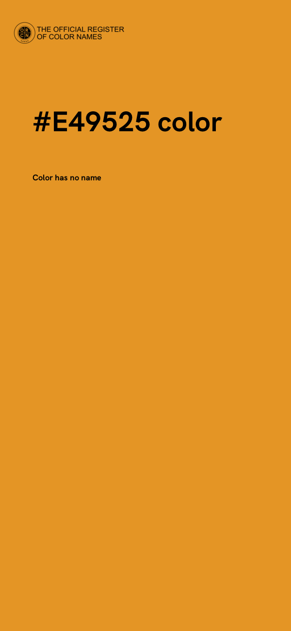 #E49525 color image