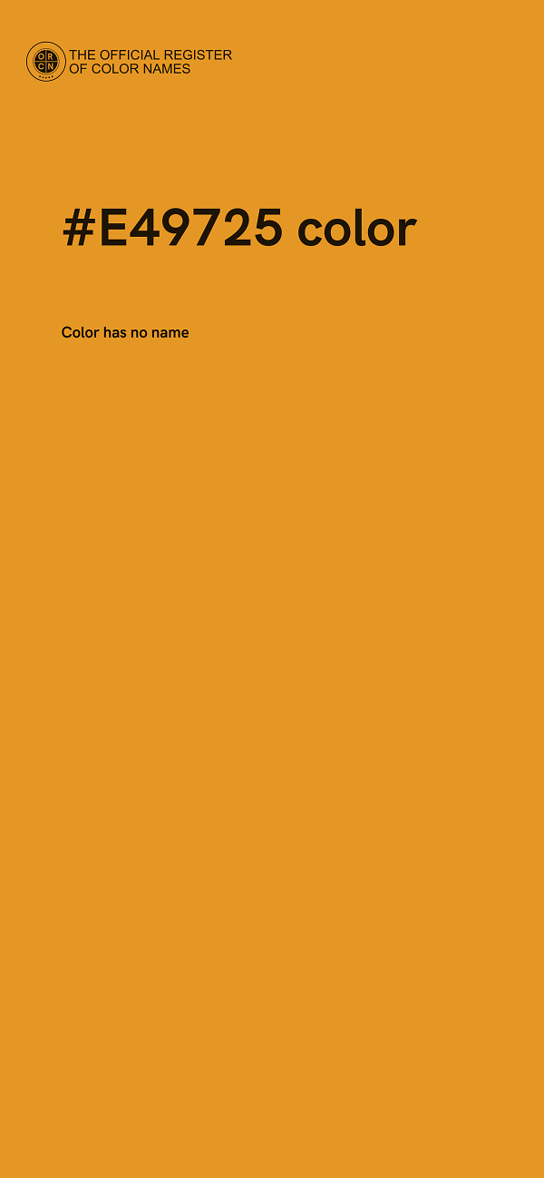 #E49725 color image