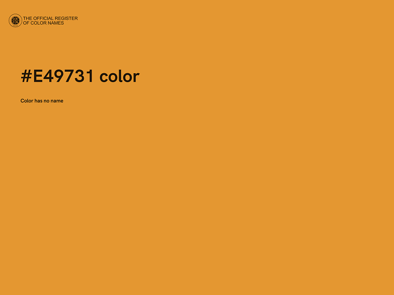 #E49731 color image