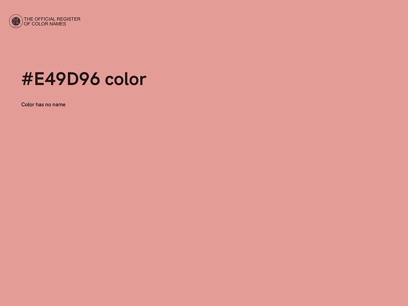 #E49D96 color image