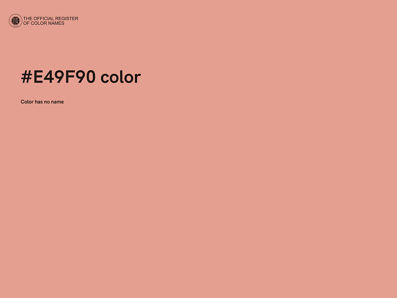 #E49F90 color image