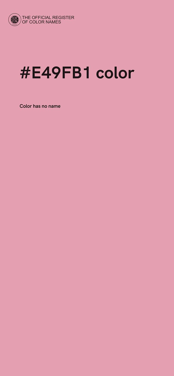 #E49FB1 color image