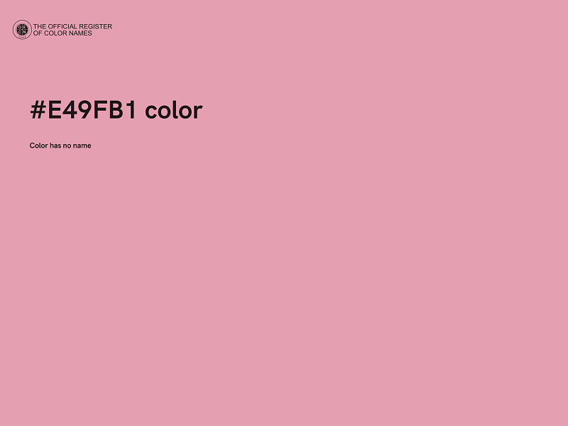 #E49FB1 color image
