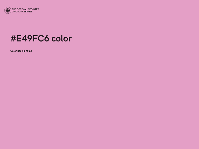 #E49FC6 color image