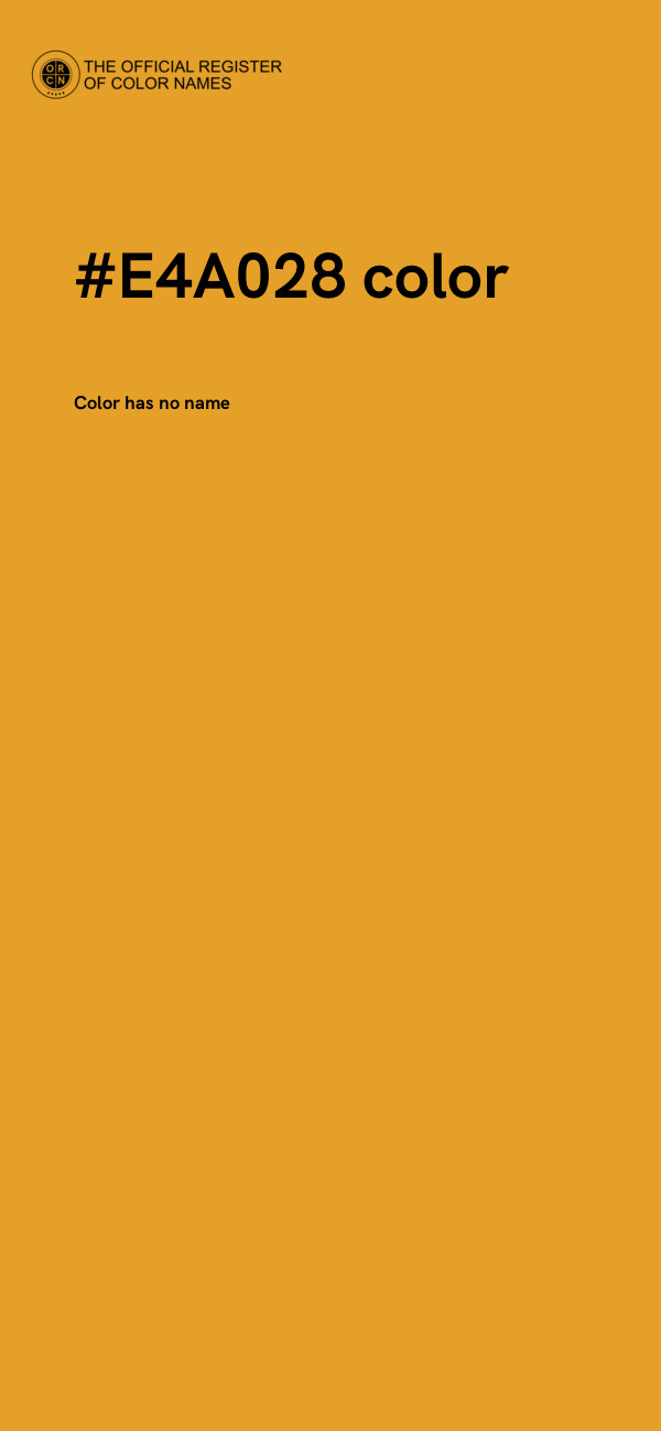 #E4A028 color image