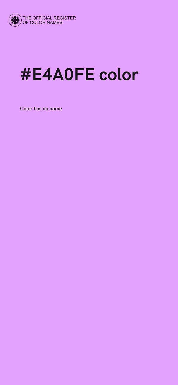 #E4A0FE color image