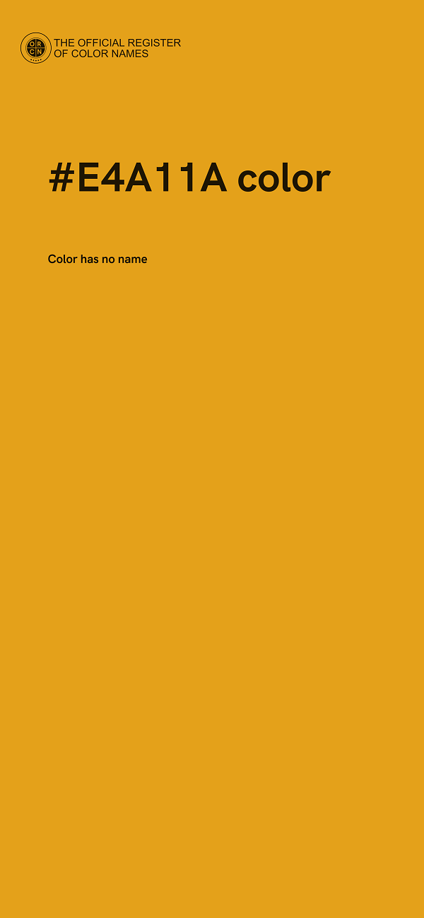 #E4A11A color image