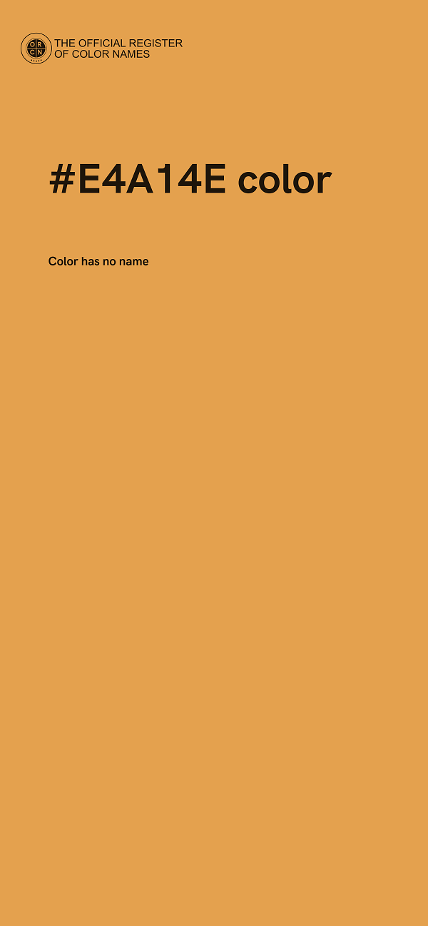 #E4A14E color image