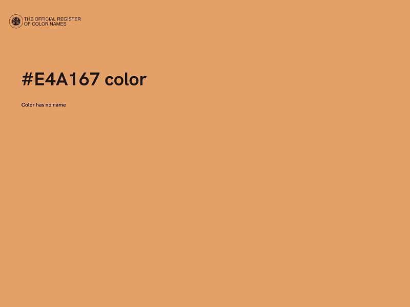 #E4A167 color image