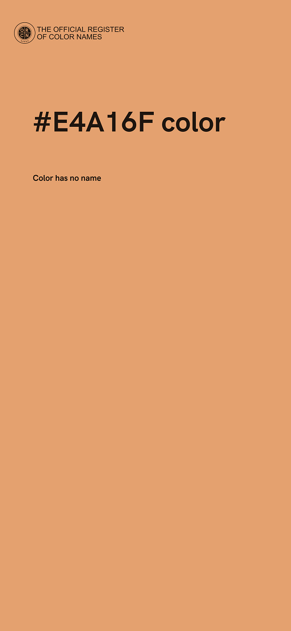 #E4A16F color image