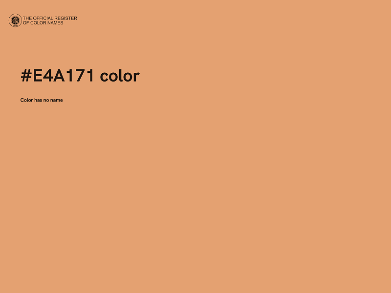 #E4A171 color image
