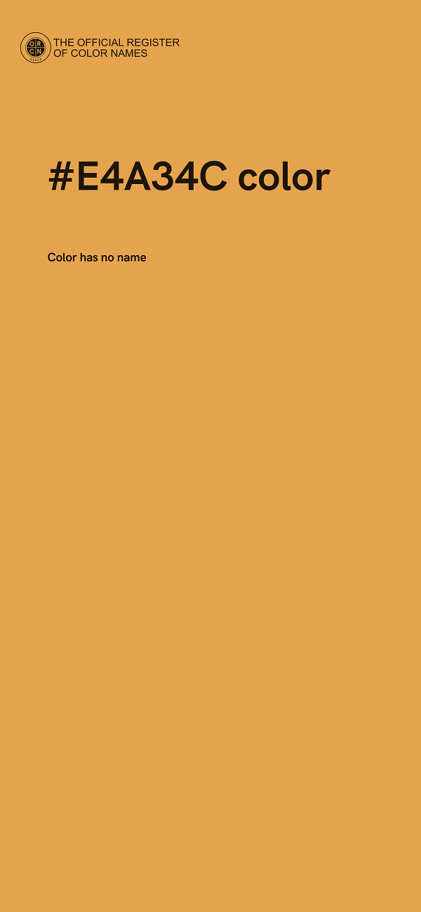 #E4A34C color image