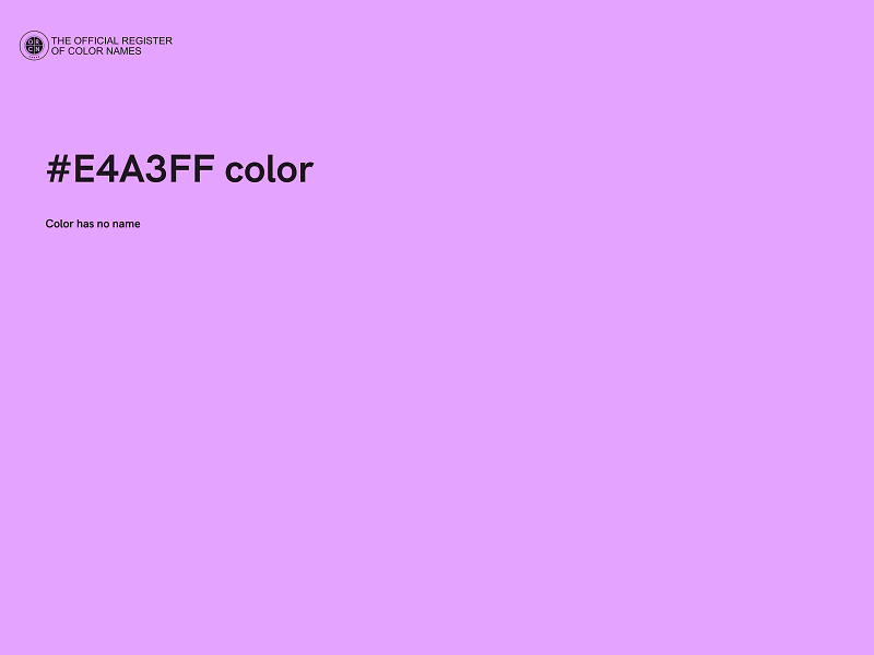 #E4A3FF color image