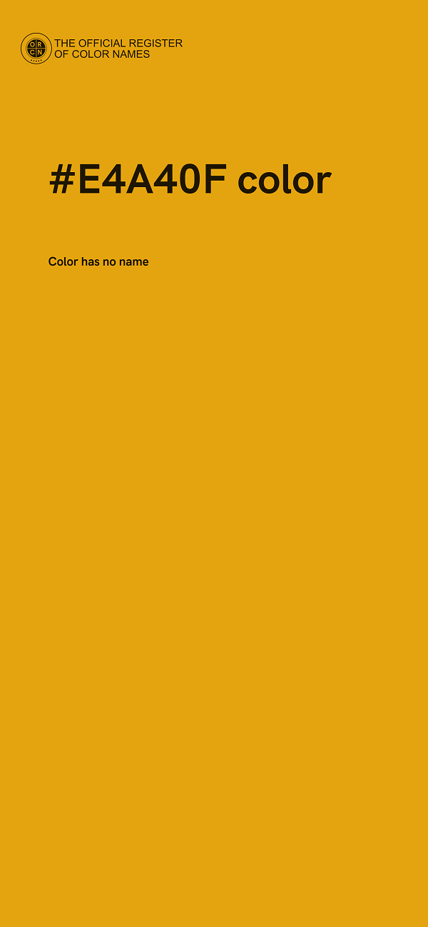 #E4A40F color image