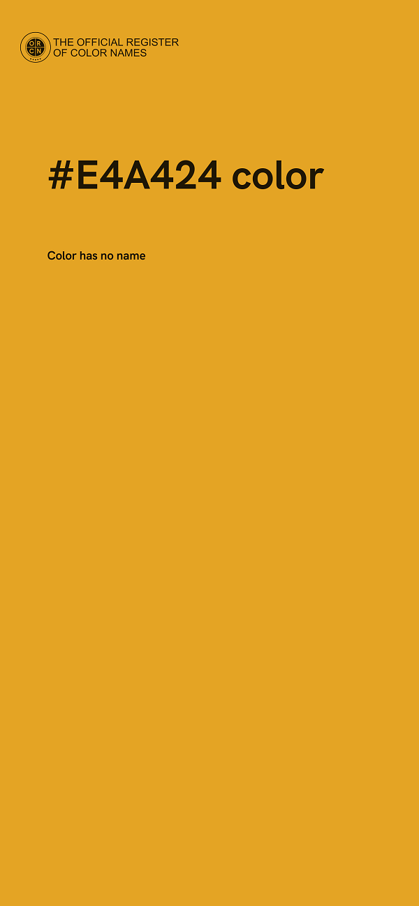 #E4A424 color image