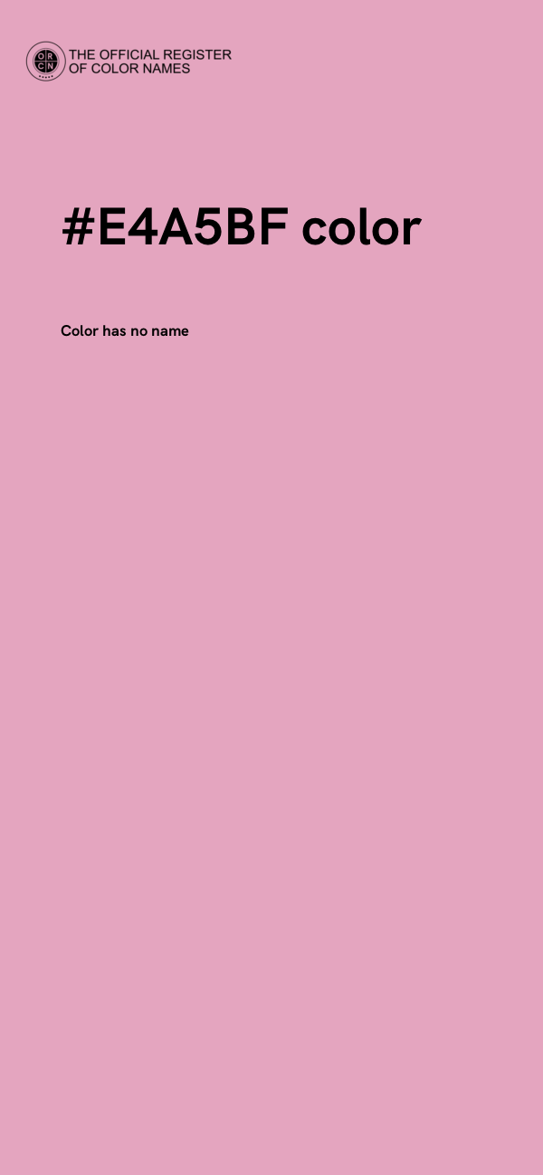 #E4A5BF color image