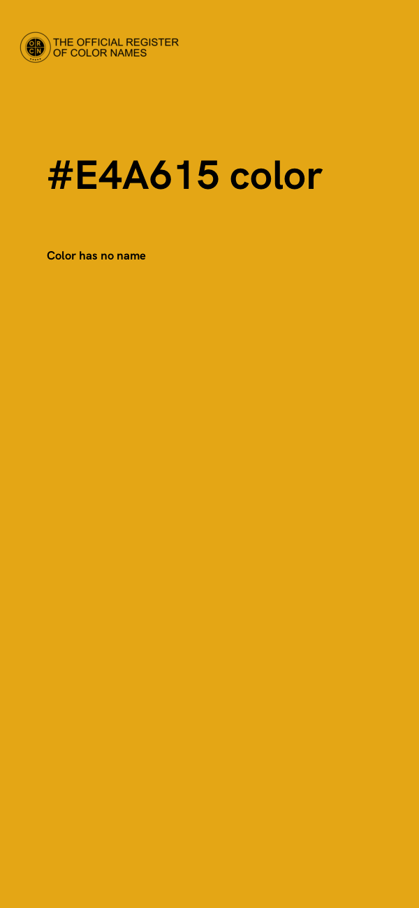 #E4A615 color image