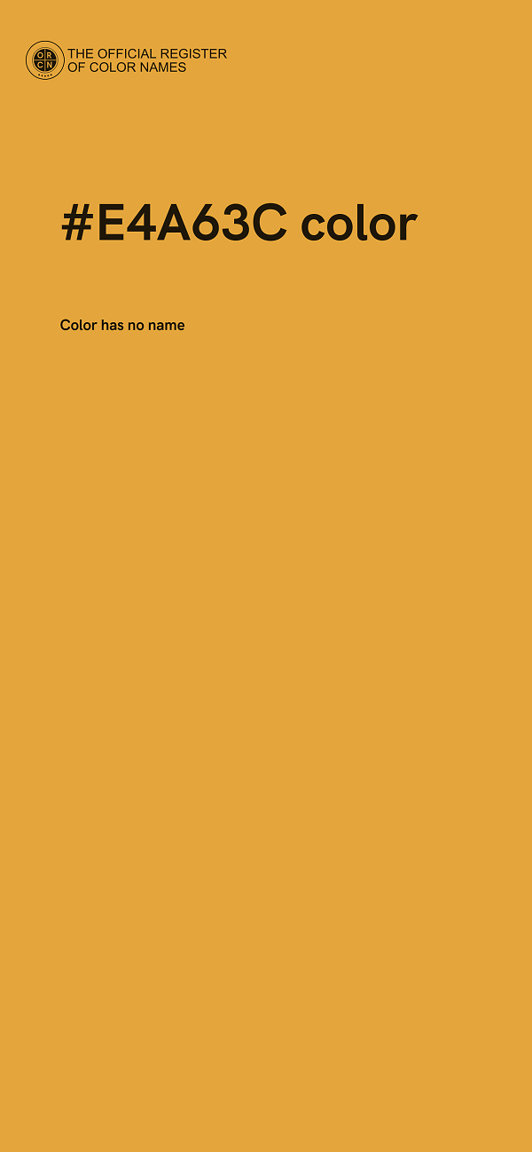 #E4A63C color image