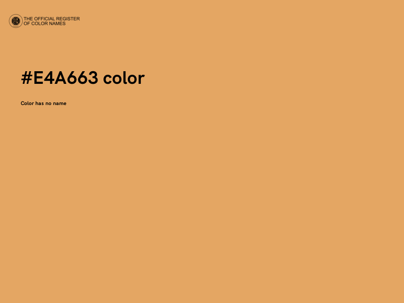 #E4A663 color image