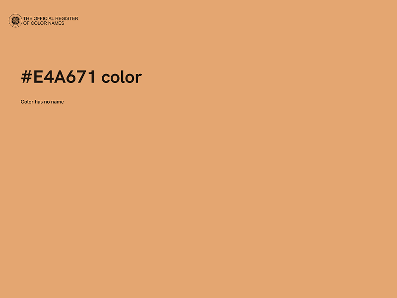 #E4A671 color image