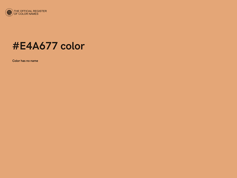 #E4A677 color image