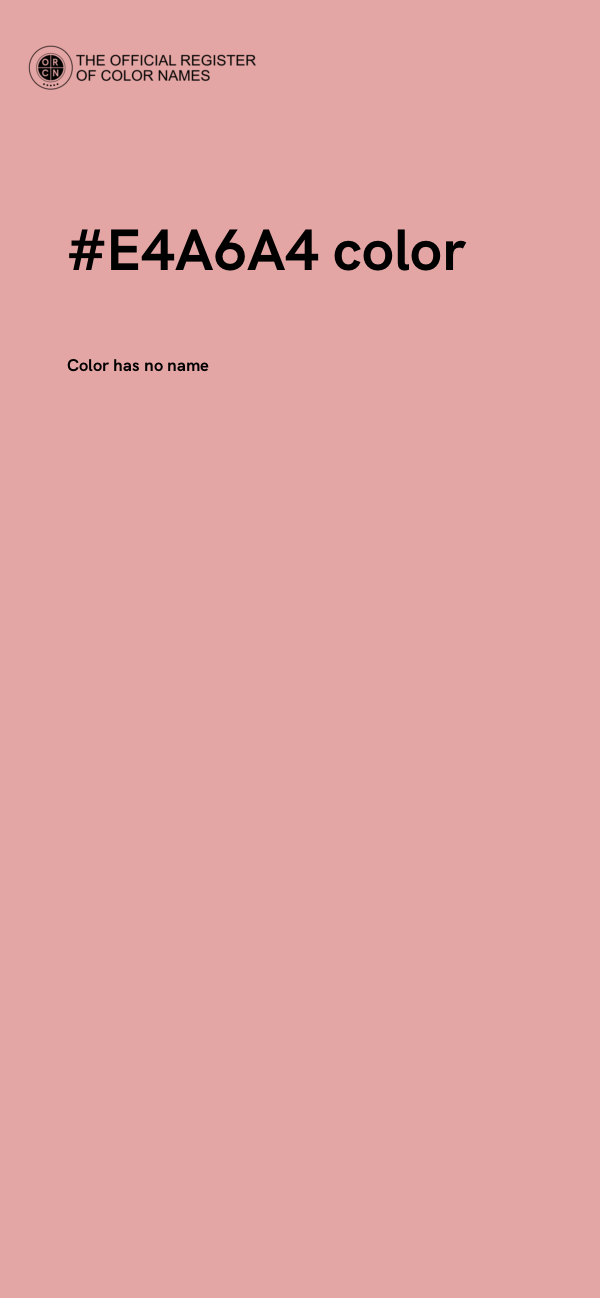 #E4A6A4 color image