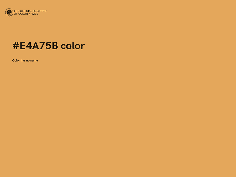 #E4A75B color image