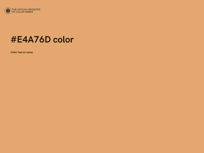 #E4A76D color image