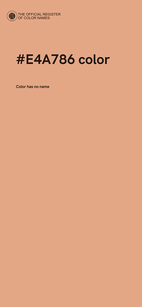 #E4A786 color image