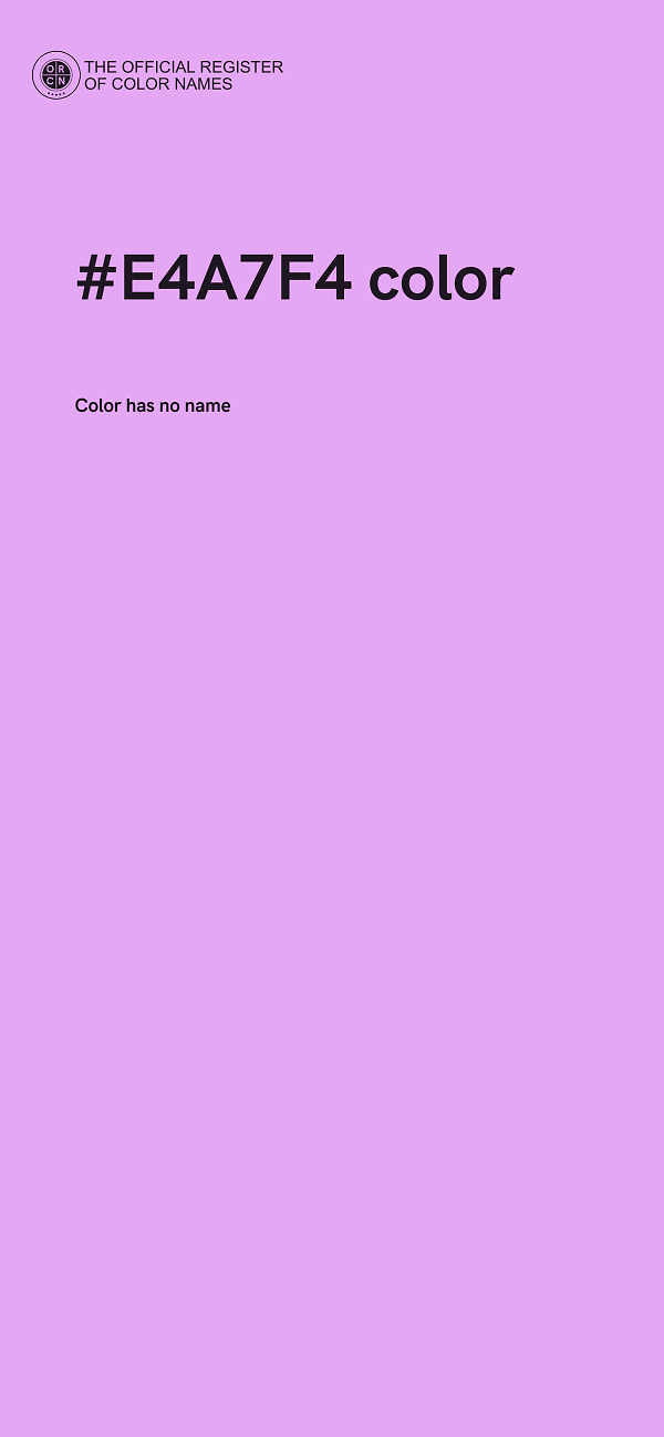 #E4A7F4 color image