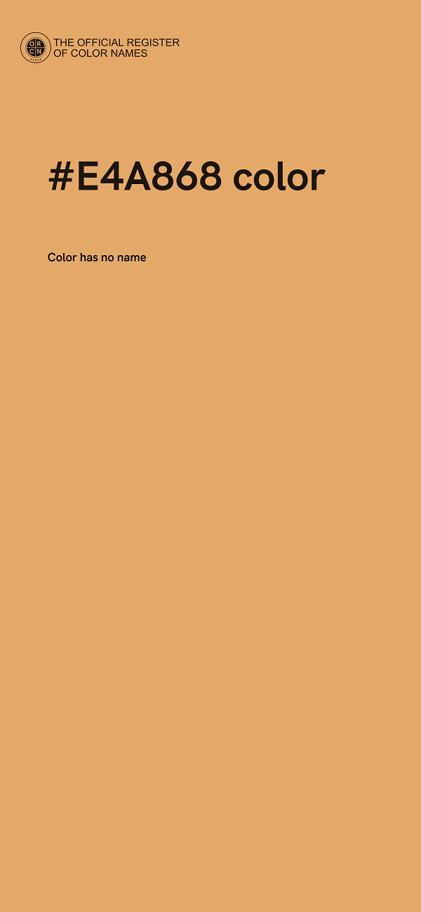 #E4A868 color image