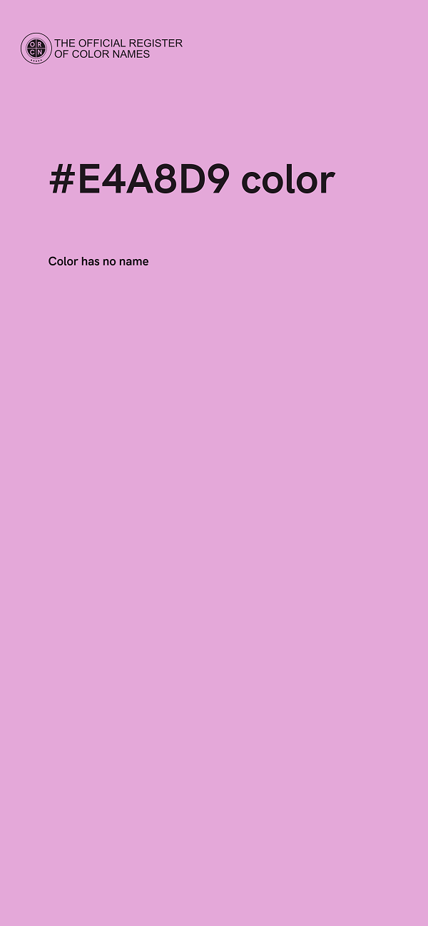 #E4A8D9 color image