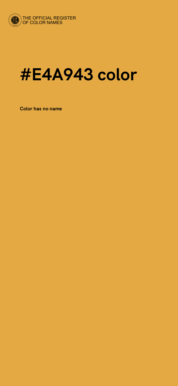 #E4A943 color image