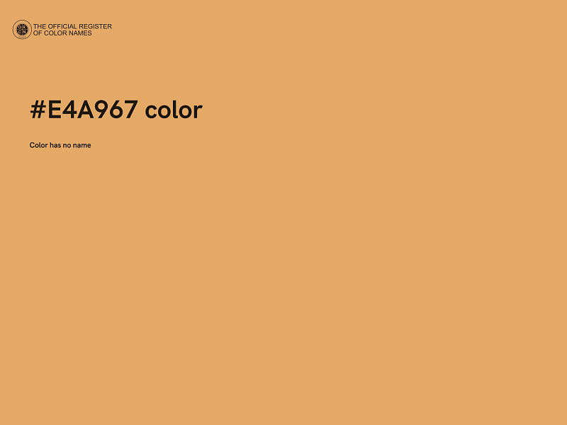 #E4A967 color image