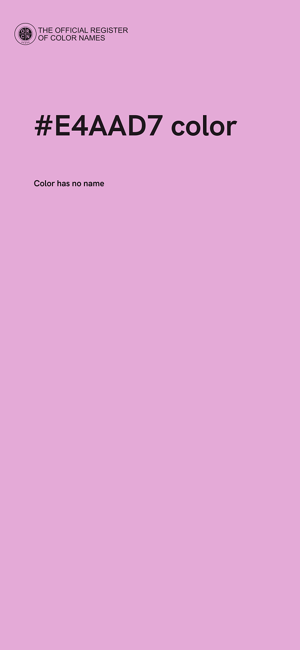 #E4AAD7 color image