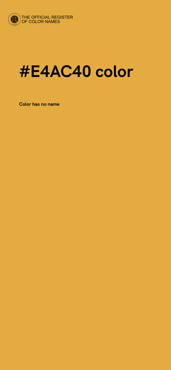 #E4AC40 color image