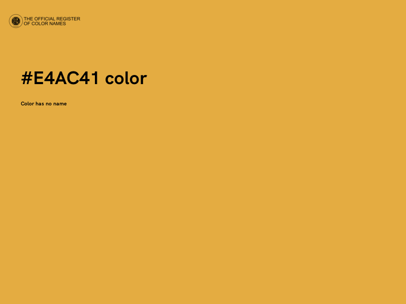 #E4AC41 color image