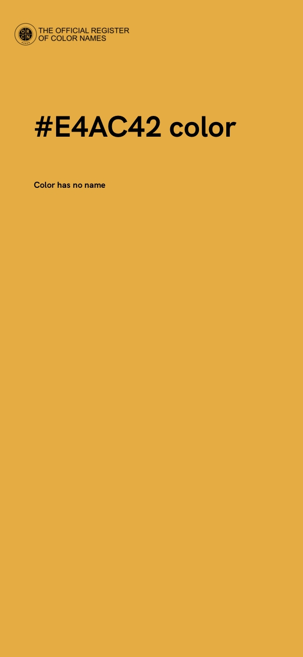 #E4AC42 color image