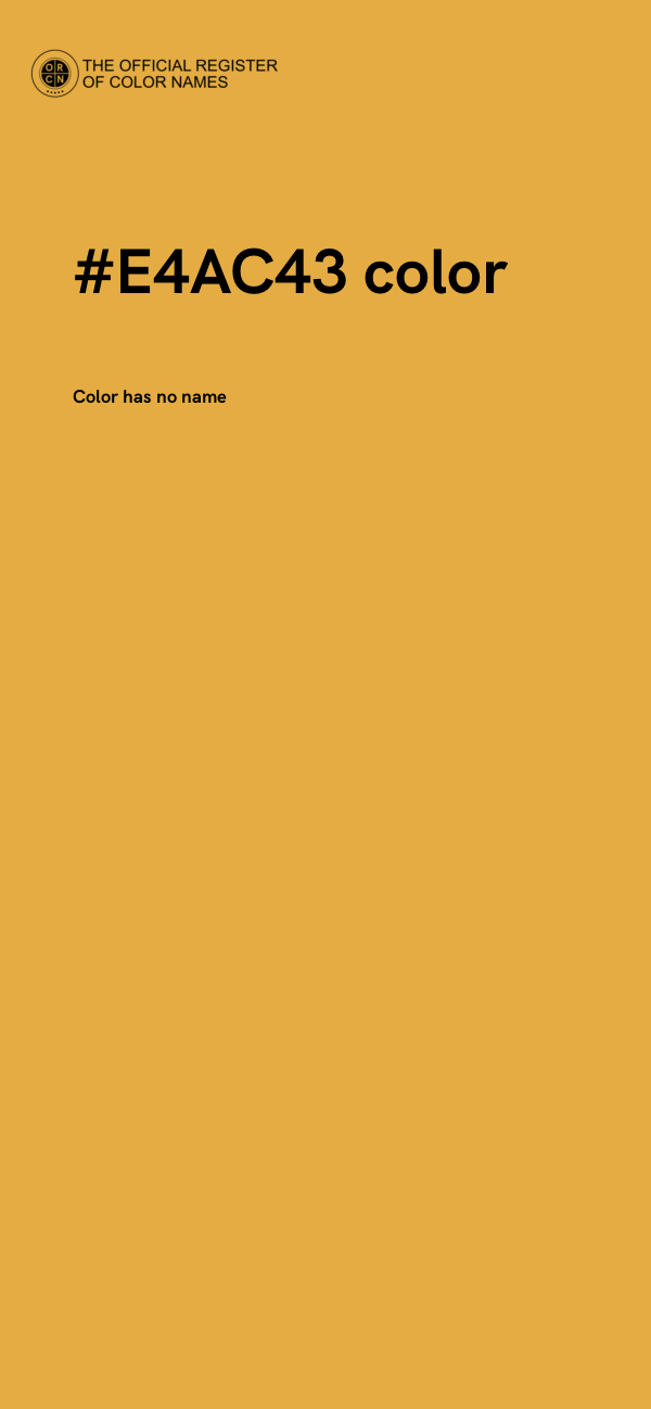 #E4AC43 color image