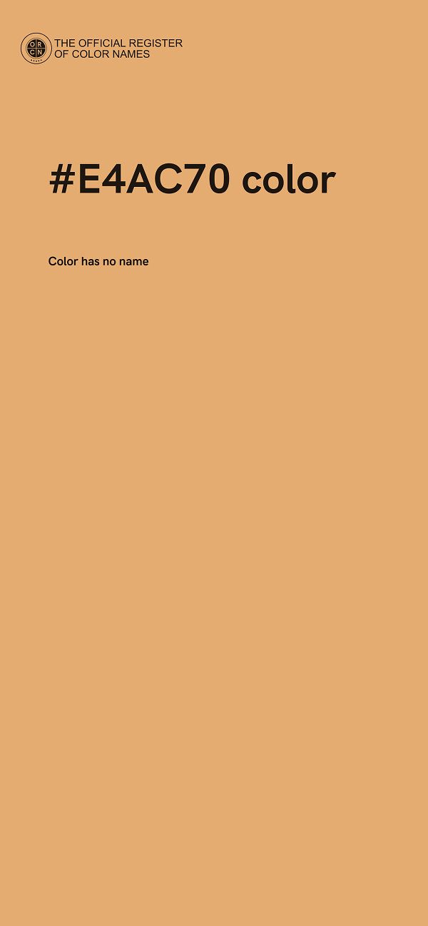 #E4AC70 color image