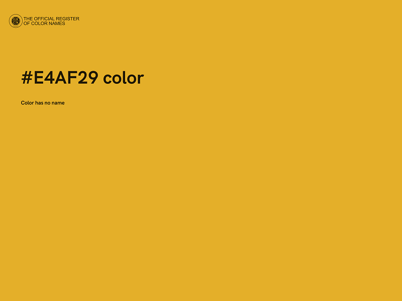 #E4AF29 color image