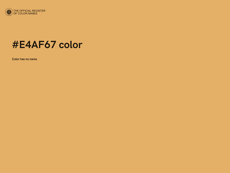 #E4AF67 color image