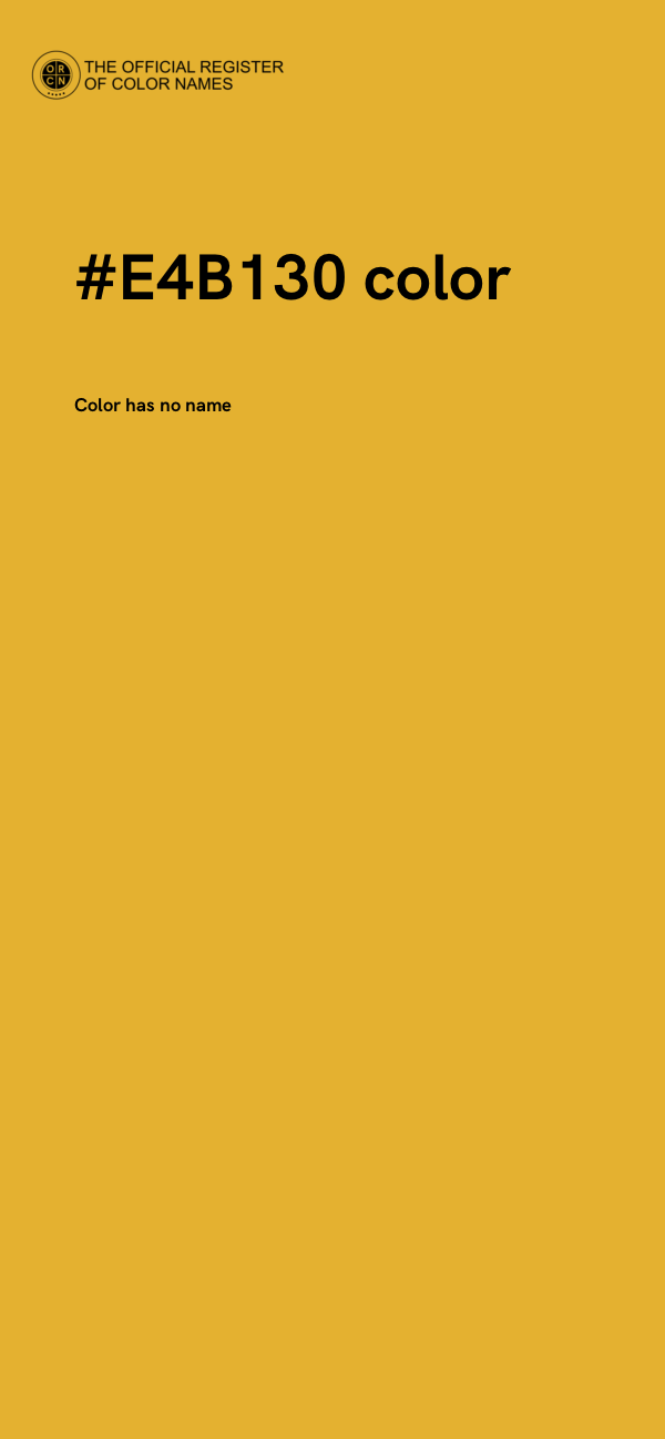 #E4B130 color image